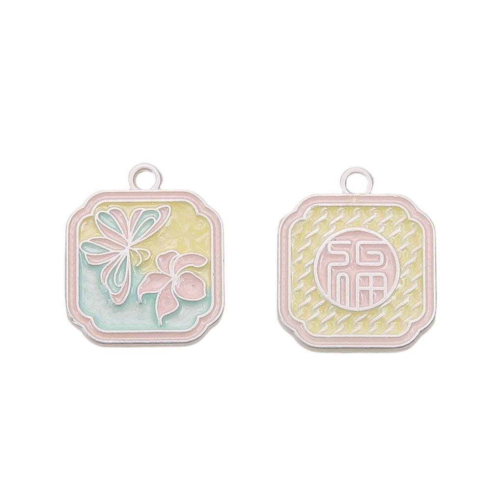 1pc/bag Alloy Matte Dripping Oil Pendant DIY Bracelet Necklace Earrings Jewelry Accessories