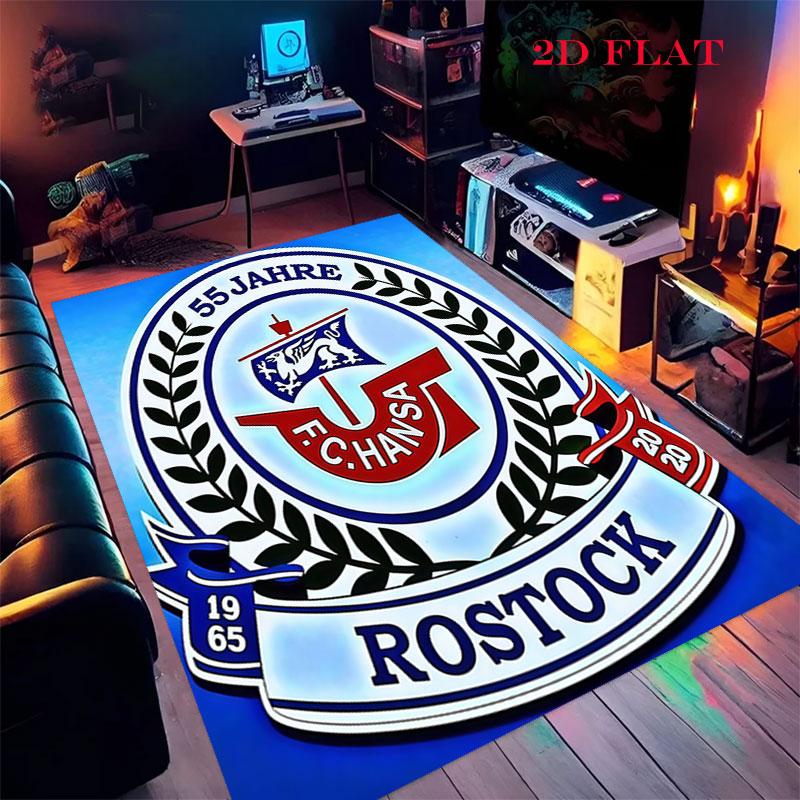 FC Hansa Rostock Carpet Rug for Living Room Bedroom Home Sofa Decoration,Kids Play Nonslip Floor Mat