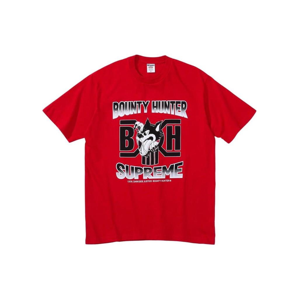 Supreme x Bounty Hunter Wolf T-Shirt 'Red White Black' Men's SUP-FW23-111