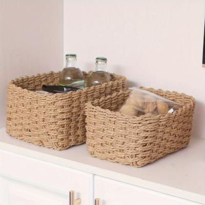 1pc Storage Basket, Perfect for Organizing Cabinets, Drawers and Various Rooms Such As Kitchen, Bathroom, Bedroom, Living Room
