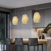 Modern 3D Printing Kitchen Bar LED Pendant Lights Bedroom Bedside Chandelier Bedroom Study Restaurant Island Cafe Hanging Light