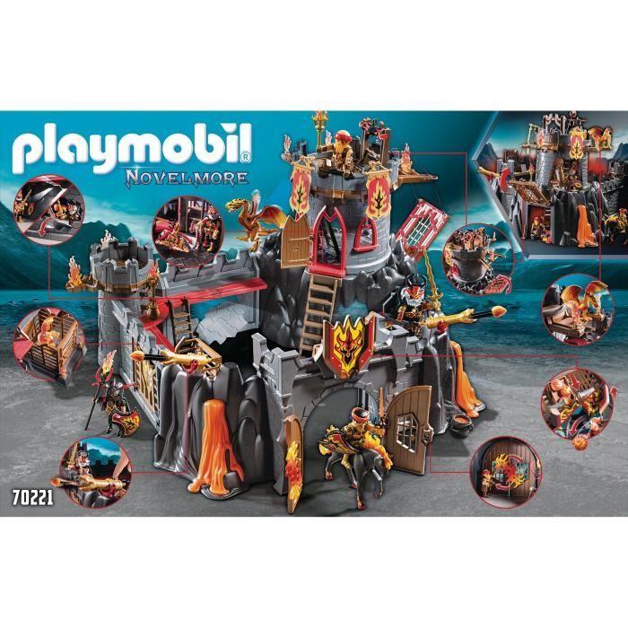 PLAYMOBIL - 70221 - Novelmore - Forteresse Volcanique Des Chevaliers Burnham Raiders