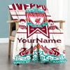 Liverpool Personalized Name Blanket Lightweight Personalized Blanket Comfortable Great for Sofa Home Decor Seaside Living Room for All Occasions