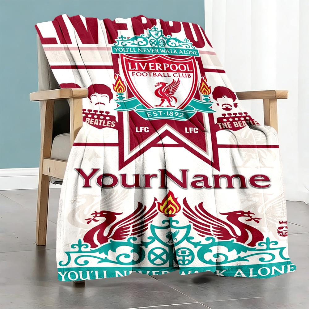 Liverpool Personalized Name Blanket Lightweight Personalized Blanket Comfortable Great for Sofa Home Decor Seaside Living Room for All Occasions