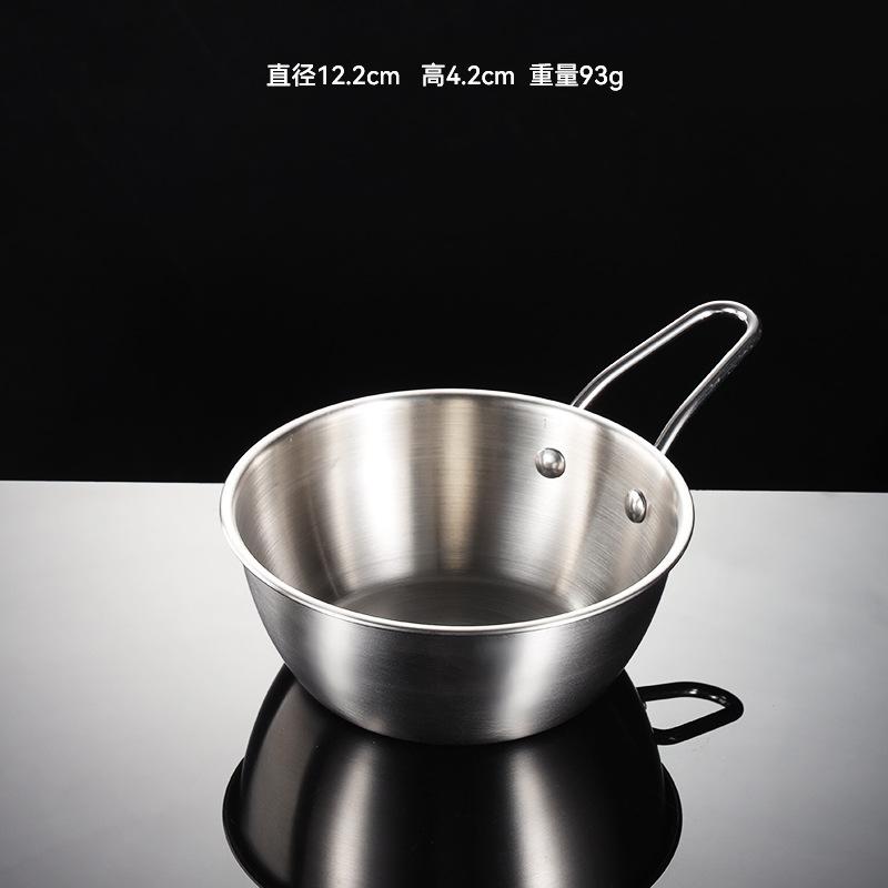 Korea 304 Stainless Steel Sauce Dish Bowl Seasoning Rice Wine Bowls with Handle Outdoor Picnic Vinegar Dish Plate for Cooking