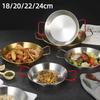 Flat Bottom Seafood Plate Nonstick Surface Stainless Steel Pan Snack Plate  Outdoor Camping