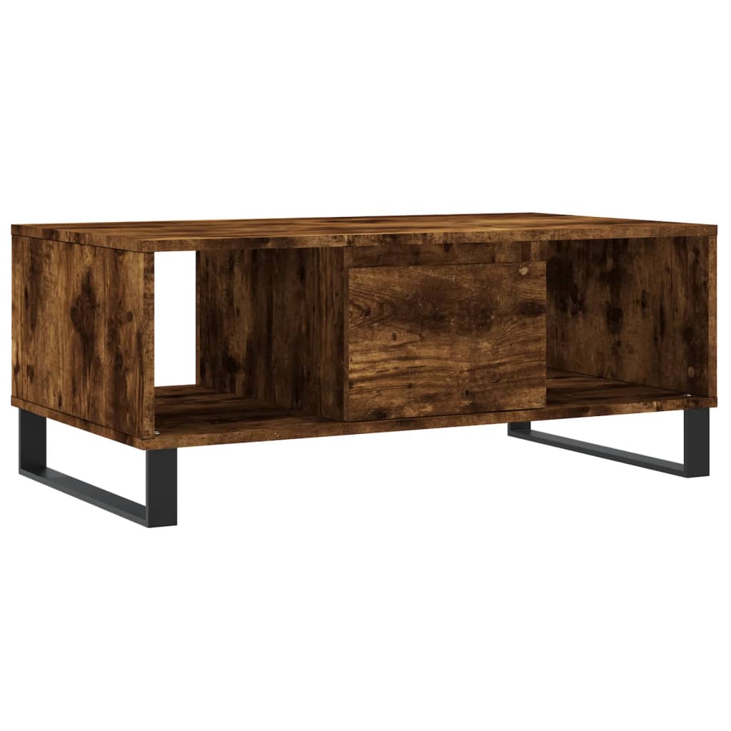 Coffee Table Smoked Oak 90 x 50 x 36.5 cm Particleboard