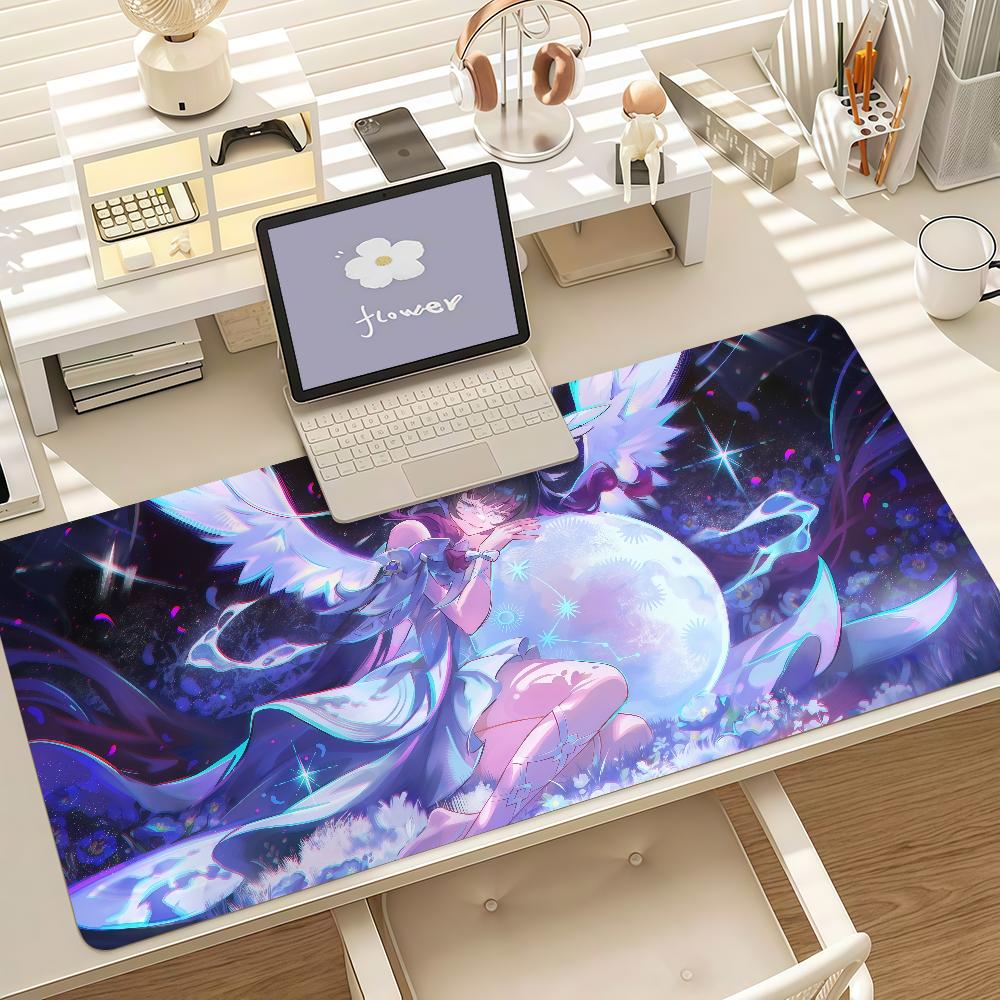 Anime Columbina Mouse Pad Xxl NonSlip Gaming Desk Mat Laptop Keyboard Tray Office Pc Genshin Impact Hd Print Cute Black
