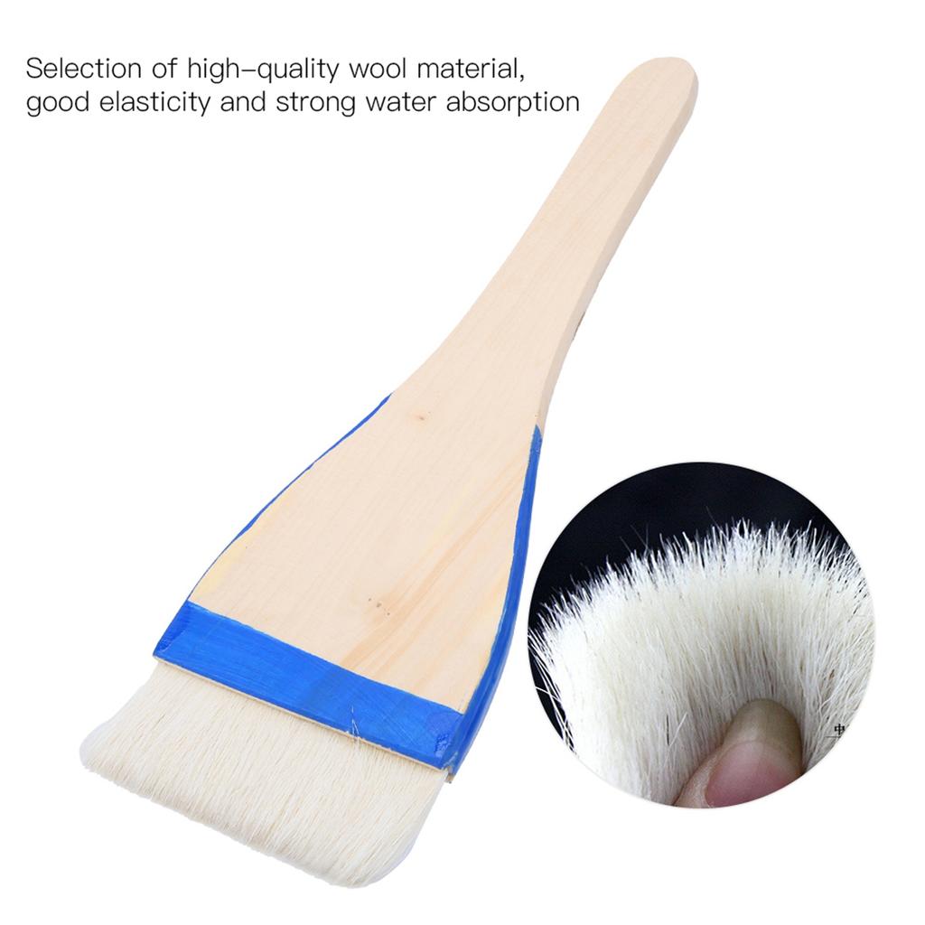 3,5-Zoll-Wollpinsel mit Holzgriff, Aquarell-, Acryl- und Ölmalwerkzeug, Künstlerbedarf