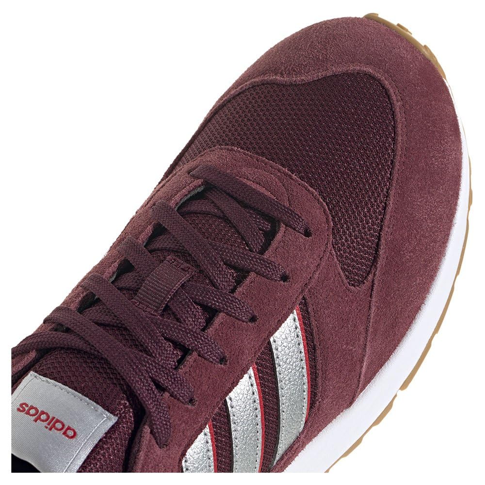 Adidas Run 80s Unisex Shadow Size cm Sneakers, Adult, NLG92, Red/Matte Silver/Maroon (ID1270), 28.0