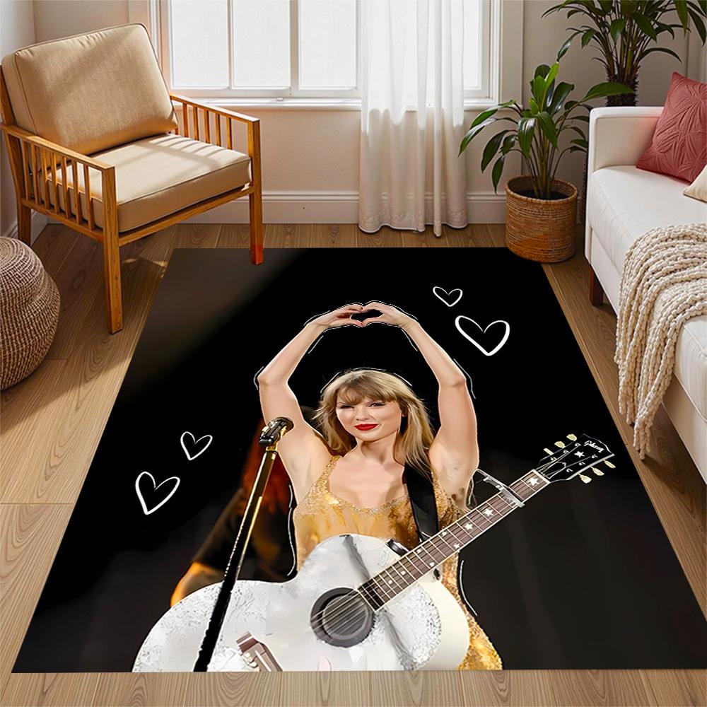 Taylor Swift's Glittery Performance Floor Mat Perfect for Decorate room Bedrooms Dining Room Playrooms Antislip Carpet Decorate Offices