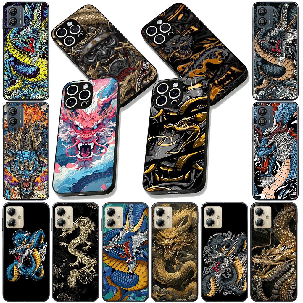 Cover for Samsung Galaxy S22 S21 S20 FE Ultra Plus A35 A36 A55 A37 A33 A34 A57 Coque Phone Case Fashion Ferocious Dragon Chinese