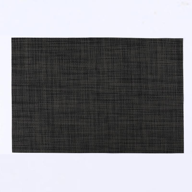 4PCS 30x45cm Washable Placemats Grey Heat Resistant Durable Plastic Placemats Woven Table Mats Vinyl for Dining Kitchen Table