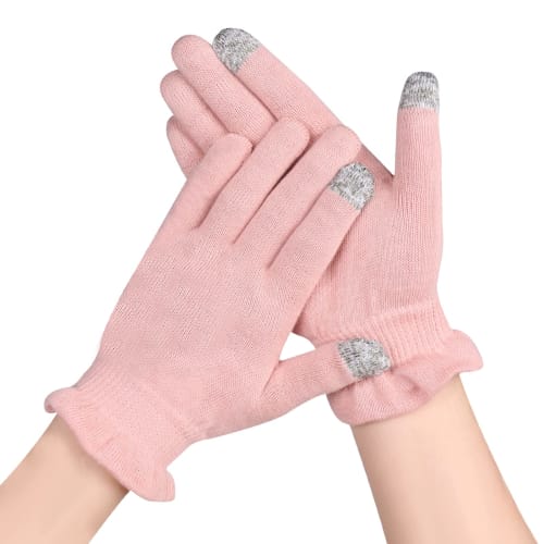 Donfri 2-Pair Touchscreen Moisturizing Gloves, 100% Cotton, Nighttime Protection, Atopic Dermatitis, Hand Care, Smartphone Compatible, Cracked Palms,