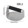 Lihe Stainless Steel Burger Press, Round Manual Meat Patty Maker, Steak & Hamburger Press Tool