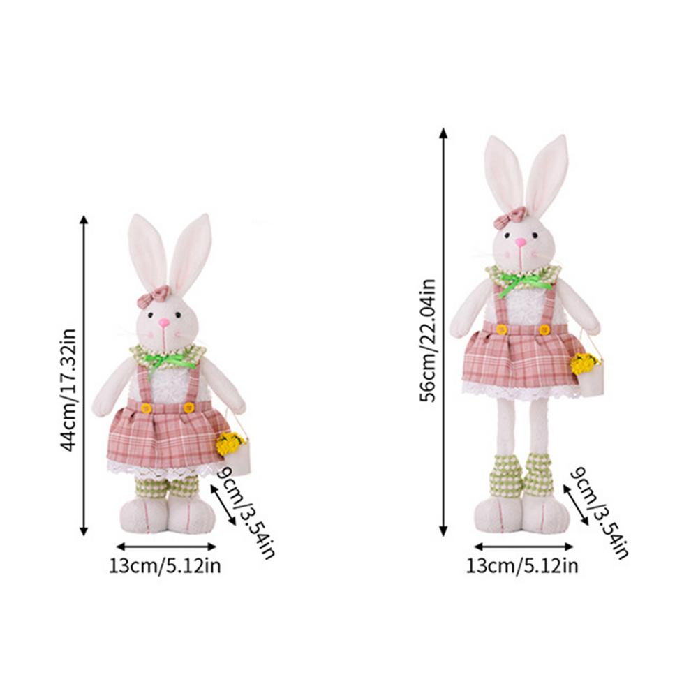 

2025 Пасхальные стоячие украшения в виде кроликов Телескопические куклы Фигурка Весенние украшения Милые куклы-кролики LittleElf Детские подарки