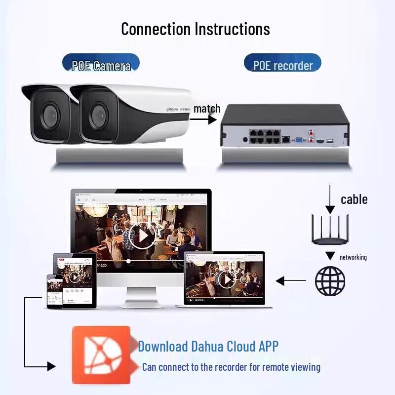 Dahua 4MP Dual-Light Fixed Bullet Network Camera CN plug (adapter included)