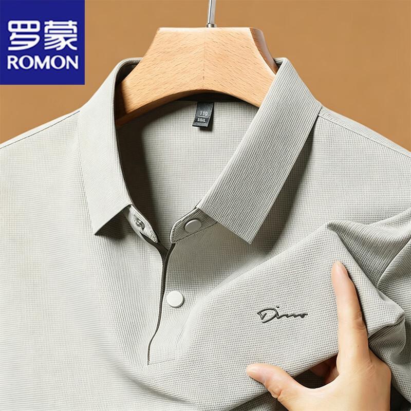 ROMON Men s Summer Lapel Polo Shirt XL/175 грязно-белый