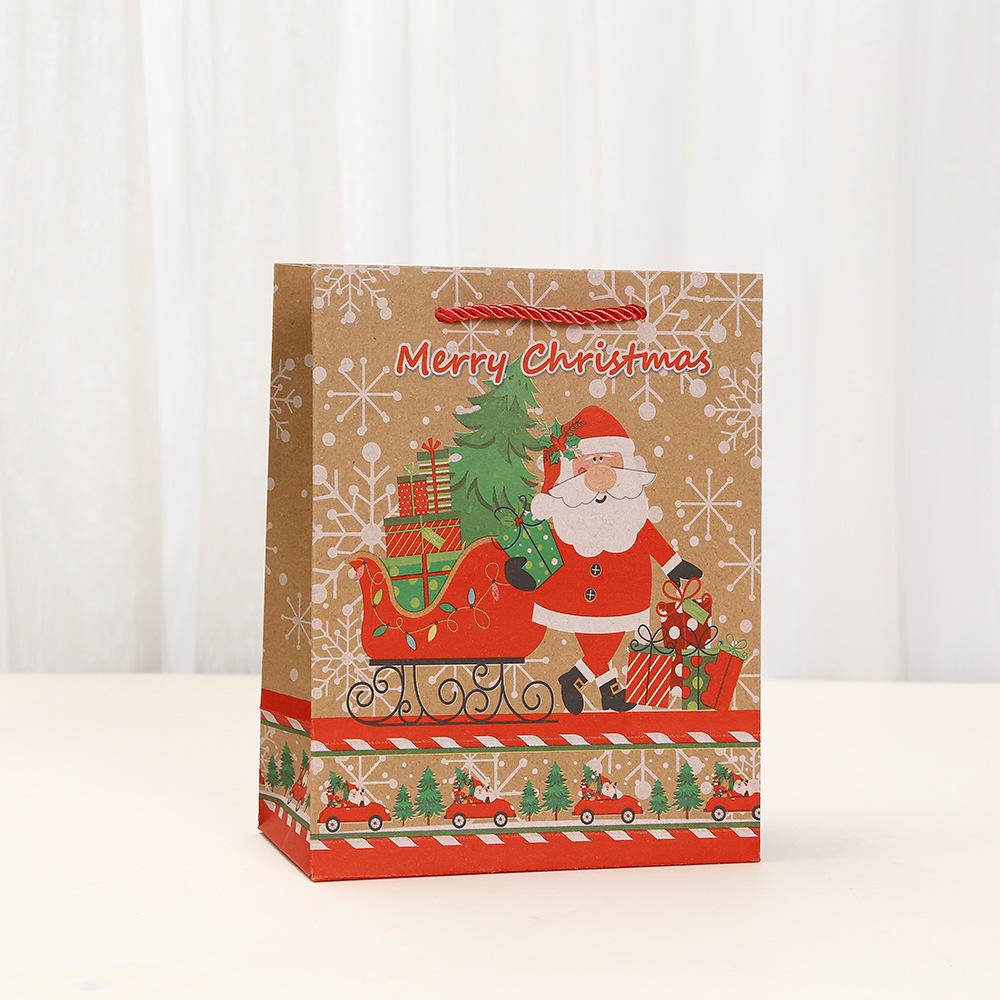 StoBag christmas kraft paper bags for sweets gift wrapping bags reusable tote luxury designer bags santa holiday candy treat