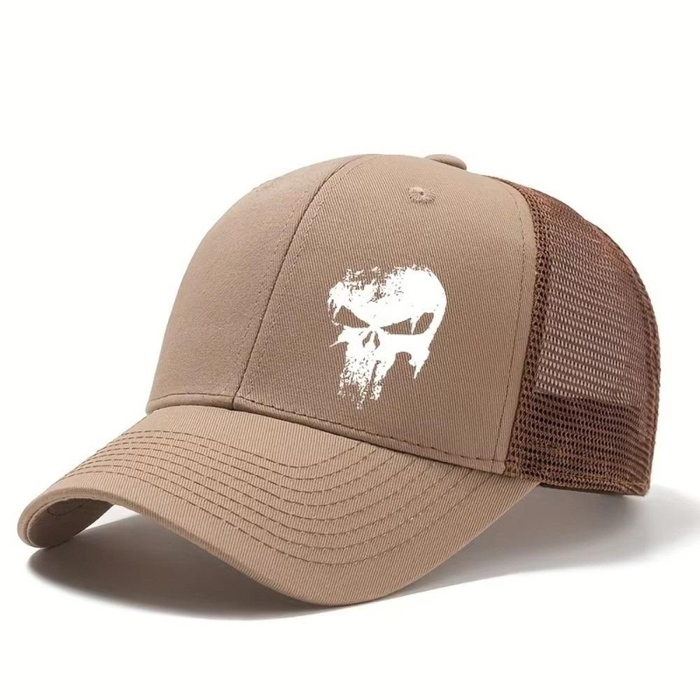 Berretto Stampato Unisex in Rete con Visiera Curva Cappellino da Baseball Classico per Esterno Estivo