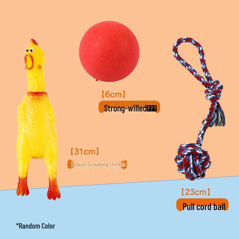 Bite-Resistant Plush Squeaky Chicken Toy for Teething Puppies and Small Dogs