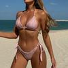Europejski i Amerykański Nowy Specjalny Siatkowy Trzyczęściowy Kostium Kąpielowy Seksowny Kostium Kąpielowy na Ramiączkach Bikini