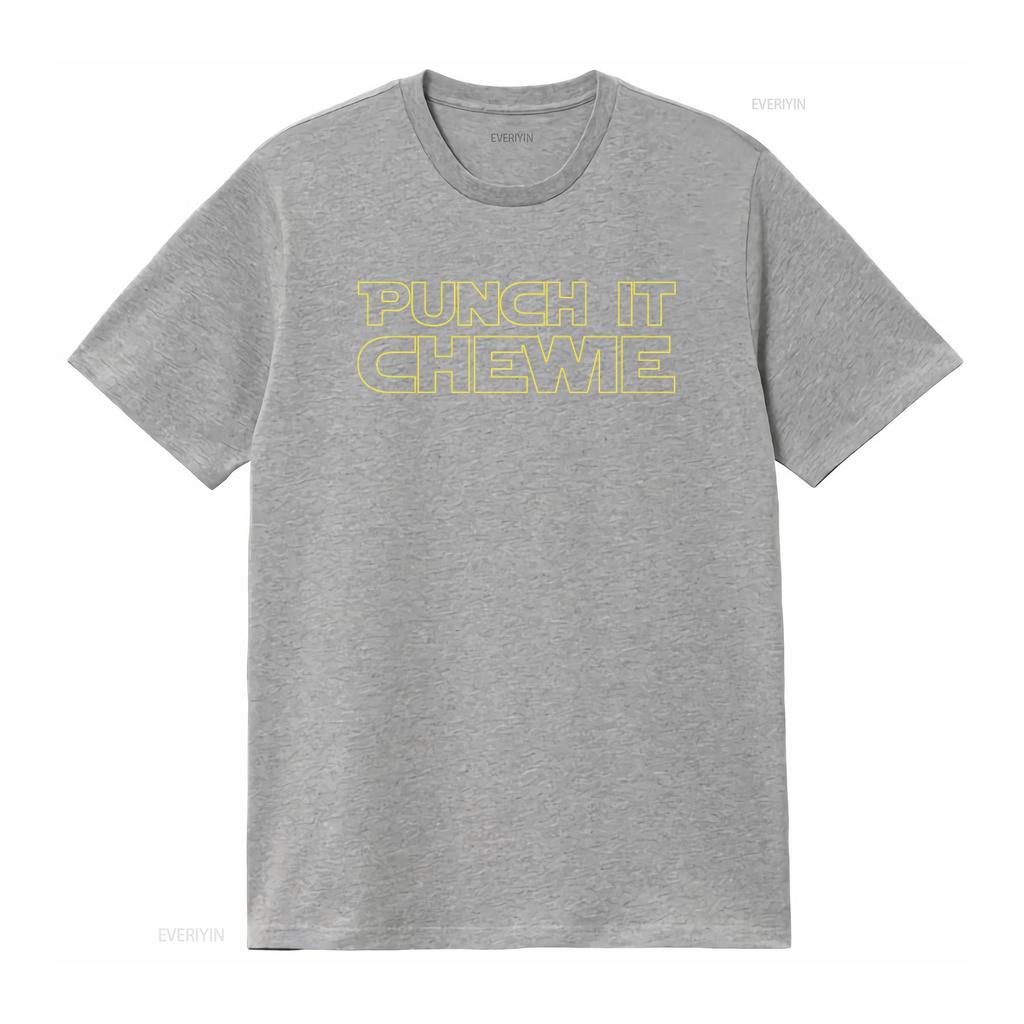 Punch It Chewie Mens Big And Tall T Shirt Funny Novelty Design Vintage Washed Versatile Stylish Soft Casual Designer Clothes