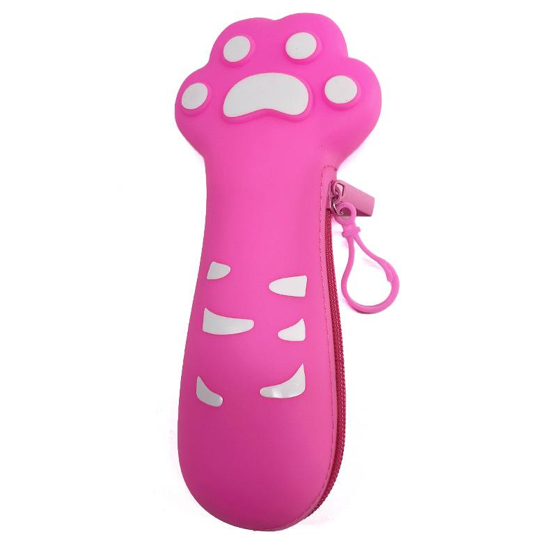 Cute Cat Paw Large Capacity Storage Silicone Pencil Case