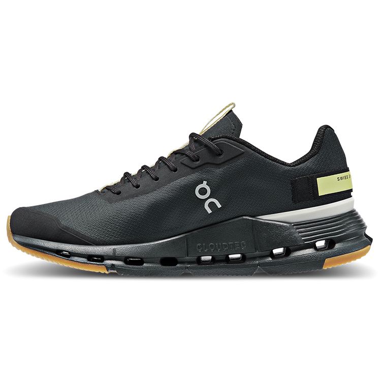 On Cloudnova Form All-Weather Comfort Lightweight Support Low-Top Lifestyle Casual Shoes Women Sneaker Black Grass-Yellow 26.98309