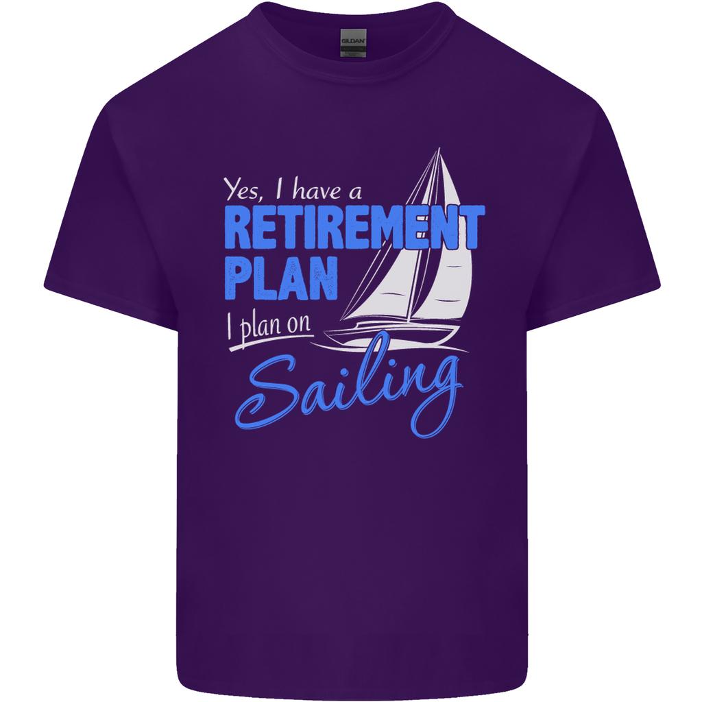 RetireUnisext Plan Sailing Sailor Boat Funny Unisexs Light Cotton TShirt