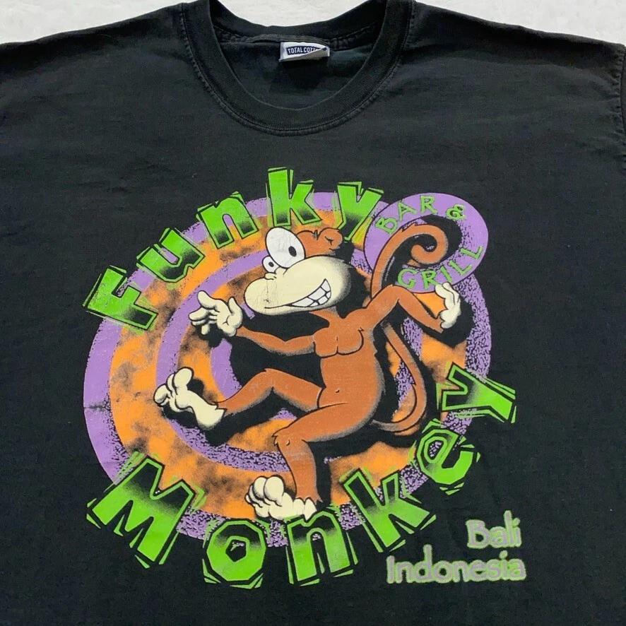vintage 90s FUNKY MONKEY BALI INDONESIA T-Shirt XL soft hostel backpacking sex XL