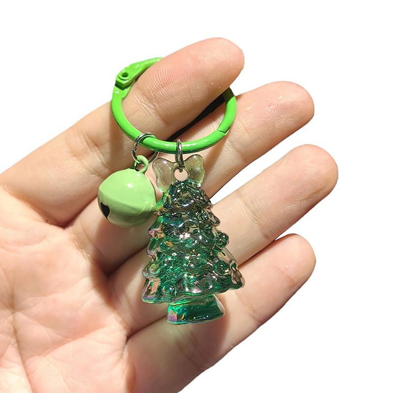 

Прозрачный брелок с подвеской в ​​виде рождественской елки, годовые рождественские украшения, декоративные аксессуары для студенческой подвески, школьная сумка