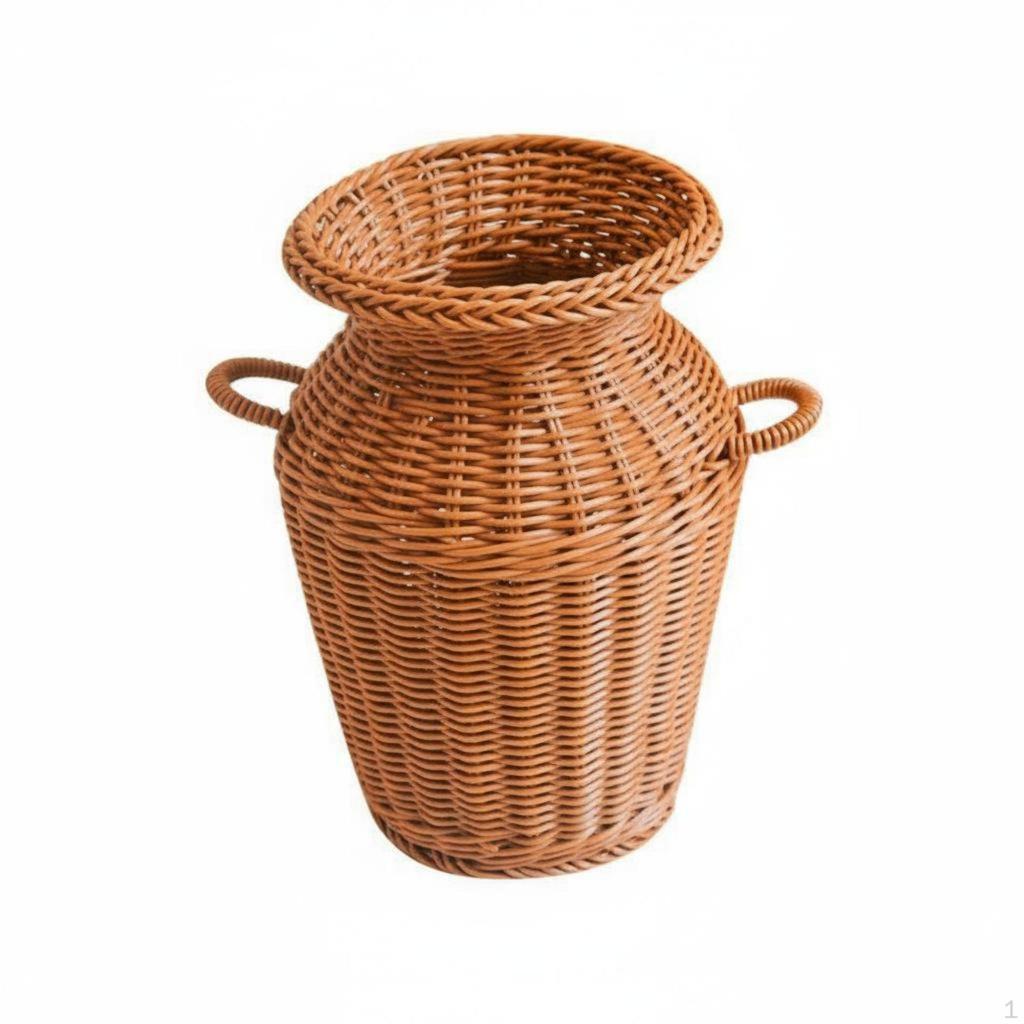 Imitation Rattan Vase Woven Flower Easy To Clean Handmade Wicker Design Basket for Living Room