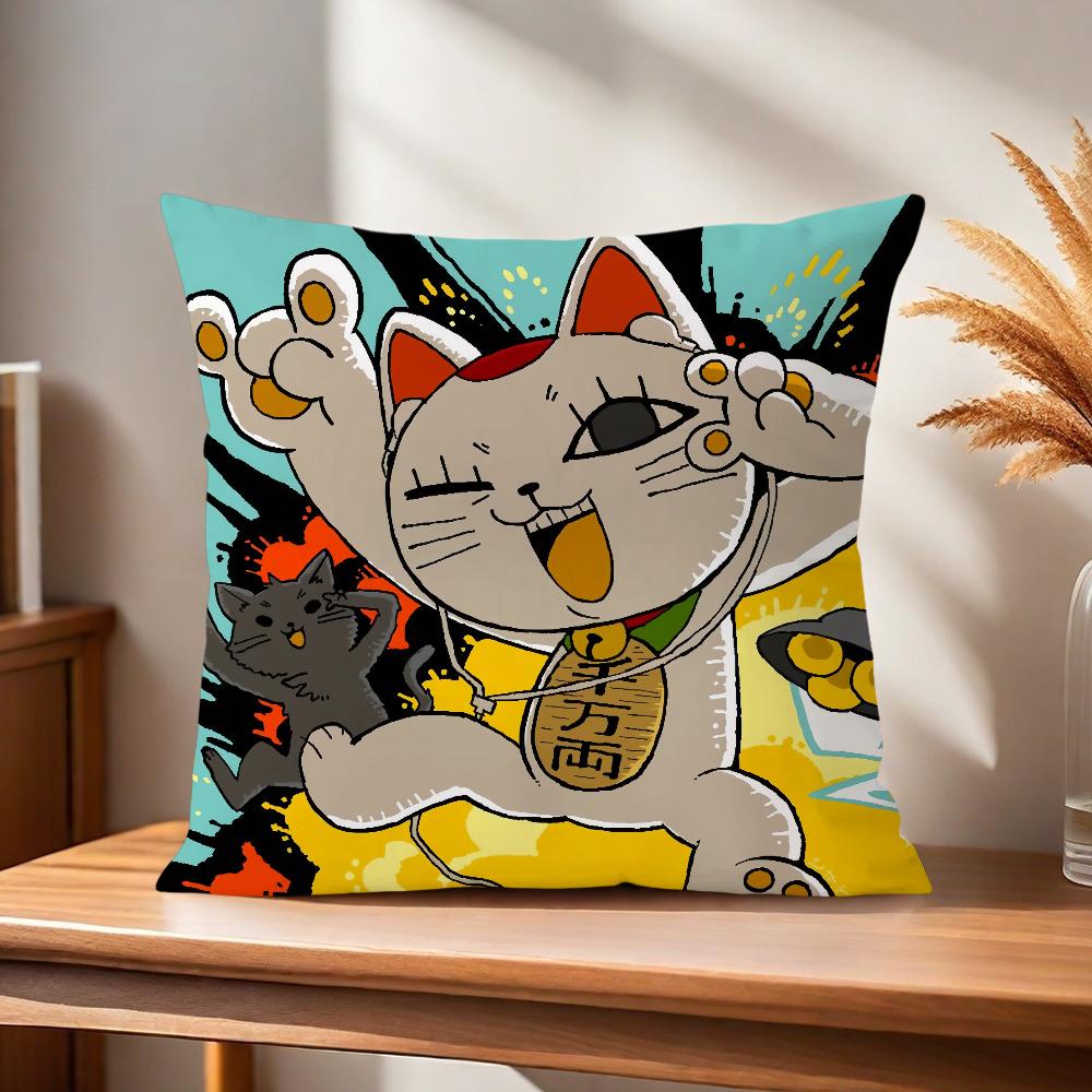 Manga anime T-Turbo Granny cat Comfortable soft Pillow Case for Sofa Living Room Home office Decor and Protective Covers