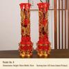 Smokeless Crystal Candle for Buddha Offerings, Housewarming, or New Year Celebrations - Windproof Red Butter Lamp