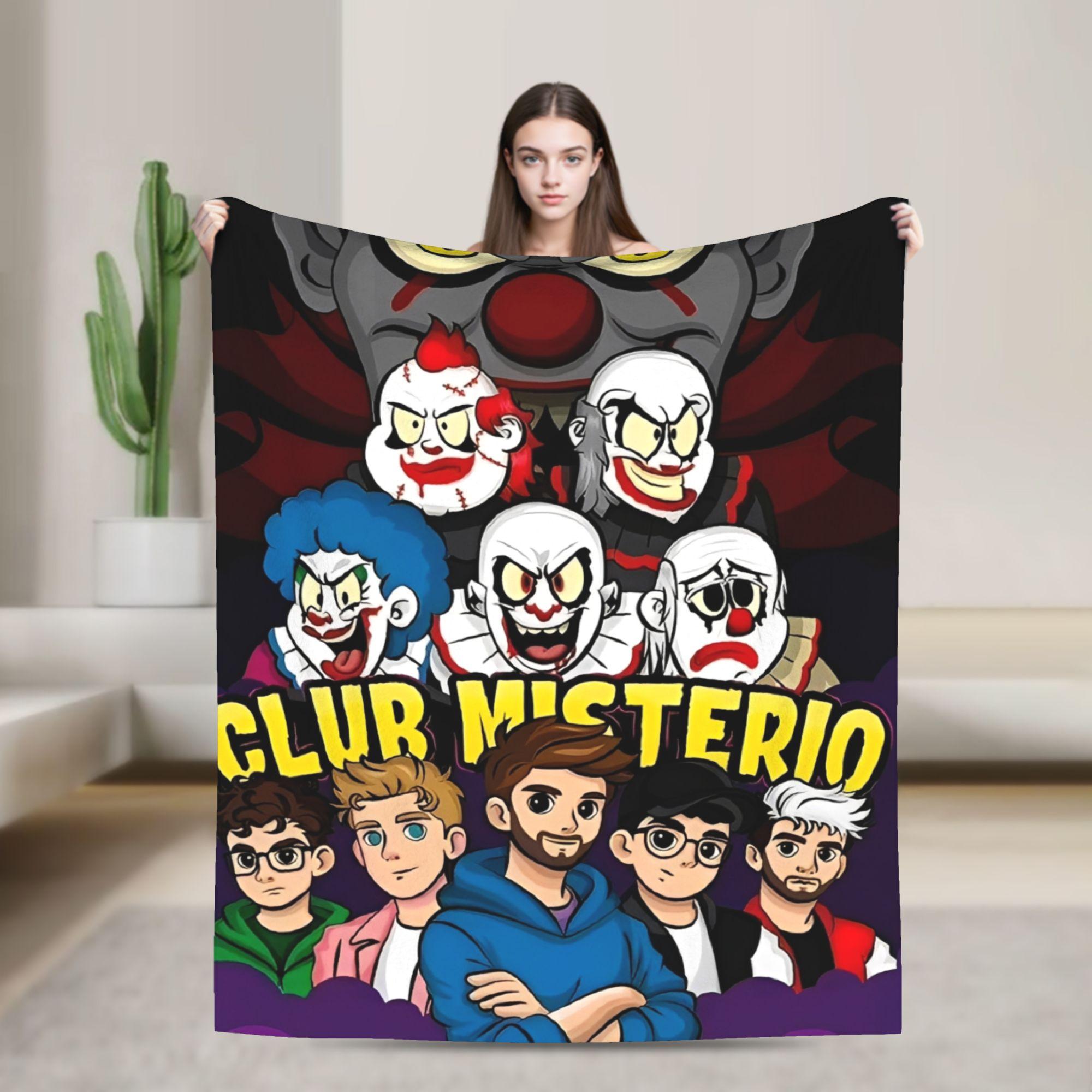 

Fede V-Vigevani Blankets Club Misterios Super Warm Plush Throw Blanket For Home Decor Camping Flannel Bedspread Bed Cover 130x150cm