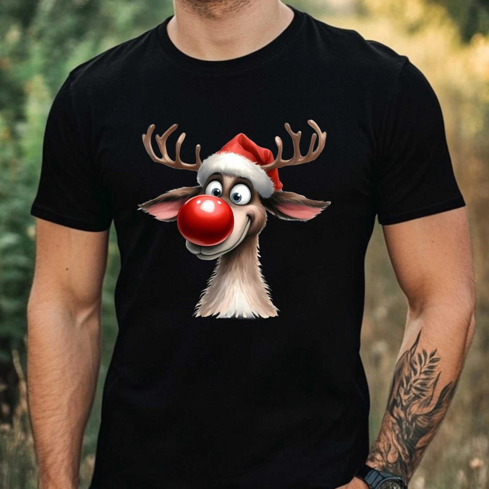 T-Shirt Herren Lustige Weihnachten Motiv Baumwolle Größe XS bis 5XL M