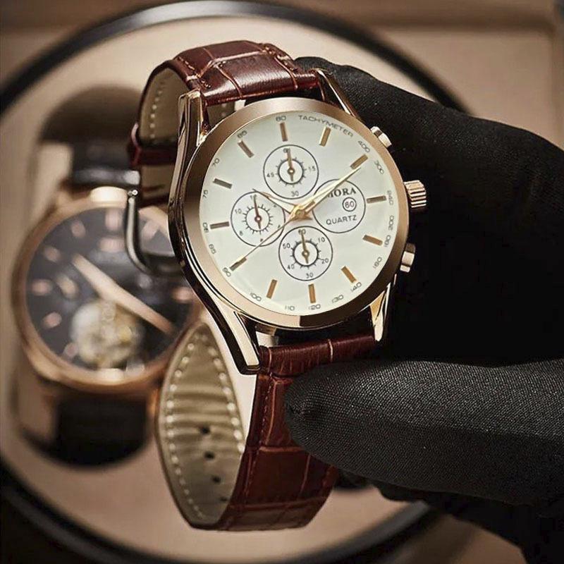 Men's High-End Six-Hand Quartz Watch for Cross-Border Business