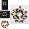 High-quality Artificial Peony Rose Hanging Door Flower Wreath For Events