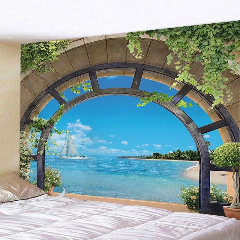 Forest Animals Garden Trees Scenery Tapestry Wall Background Decoration Hanging Cloth Room Living Room Home Decoration