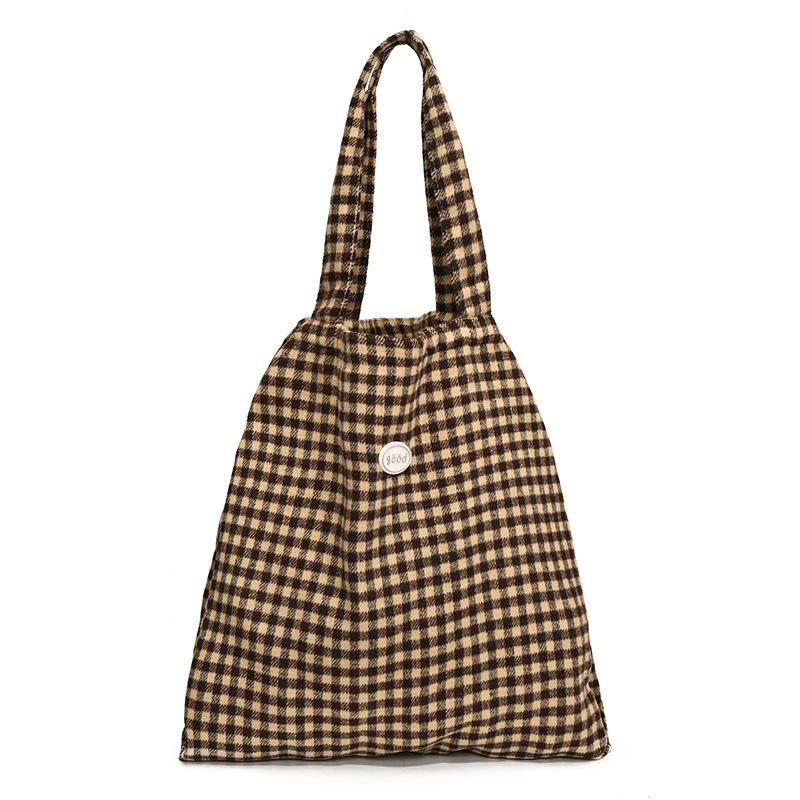 Casual Plaid Large-capacity Bag Women's New Shoulder Bag Casual Versatile Tote Bag