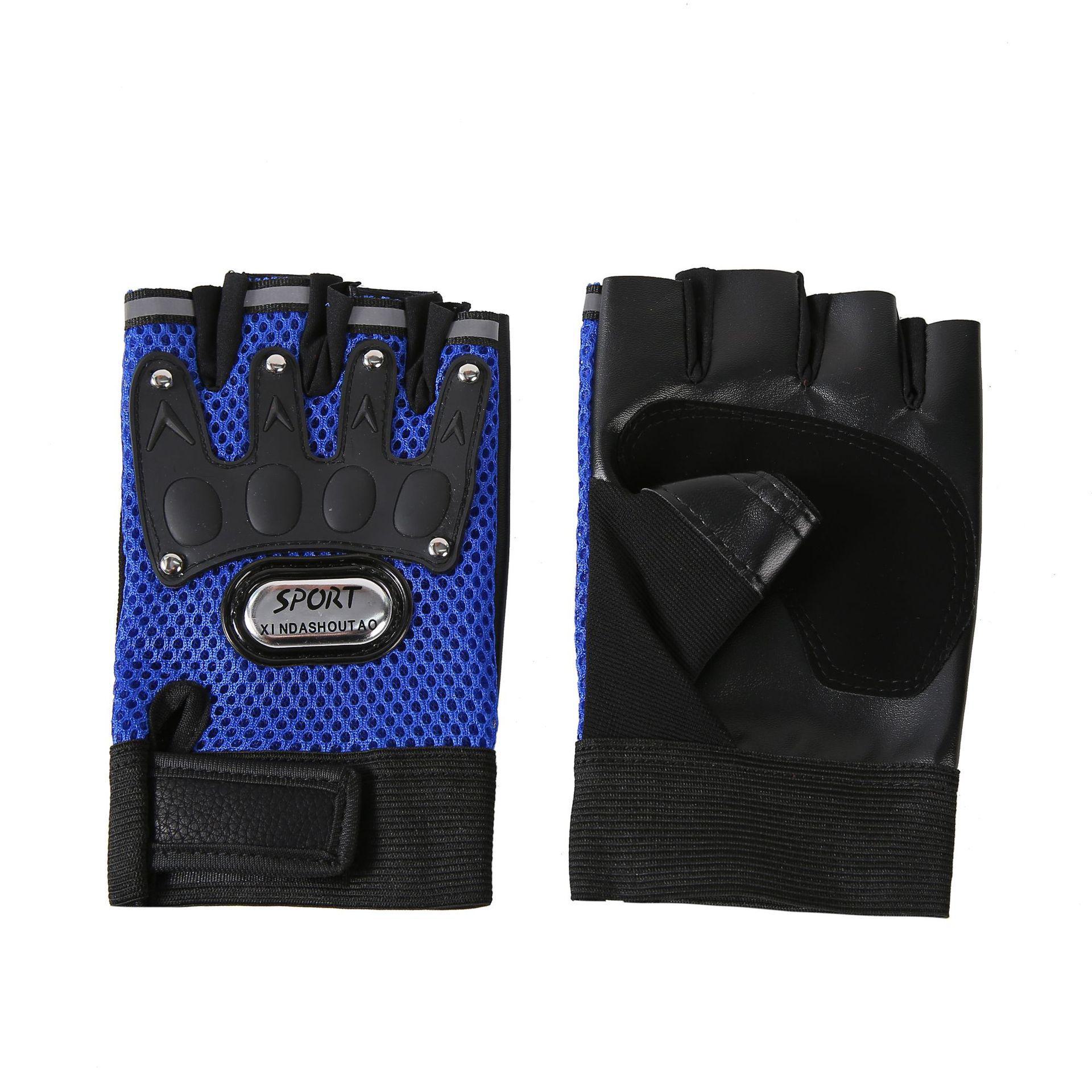 

Чоловічі тактичні велорукавички: Дихаюче, протиковзке, зносостійке, захисне спорядження для активного відпочинку синій