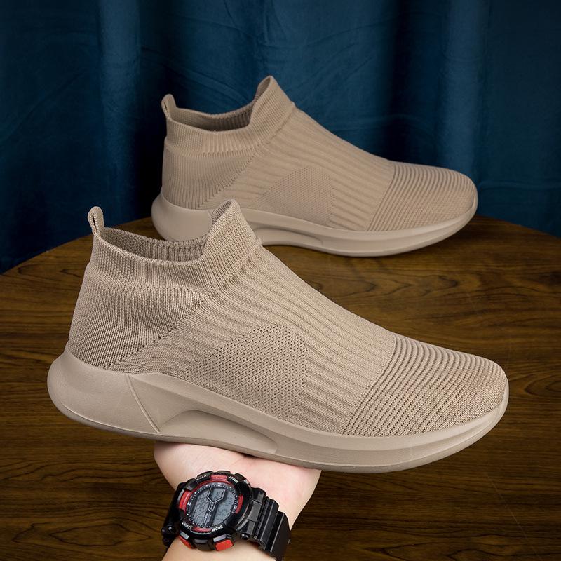 2023 Men's Lightweight Fly-Knit Sock Sneakers: Breathable, Slip-On, Casual Sports Shoes for Spring and Summer