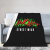 Custom S-Slipknoted Flannel Blankets Heavy Mental Band  Throw Blanket For Bed Sofa Couch 125*100Cm Quilt