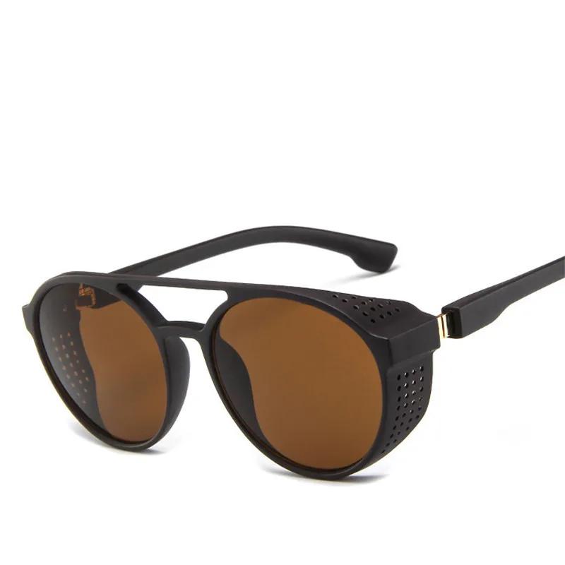 Neue Punk Circle Sonnenbrille Herren Klassisch Kleiner Rahmen Vintage Sonnenbrille Damen Outdoor Reise Brille UV400