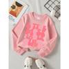 European Sizes Kids' Sweatshirt, Kids' Clothing, Kids' Round Neck Fashion Sweatshirt, Little Miss Flower Kid, Kids'  Trendy Printed Sweatshirt