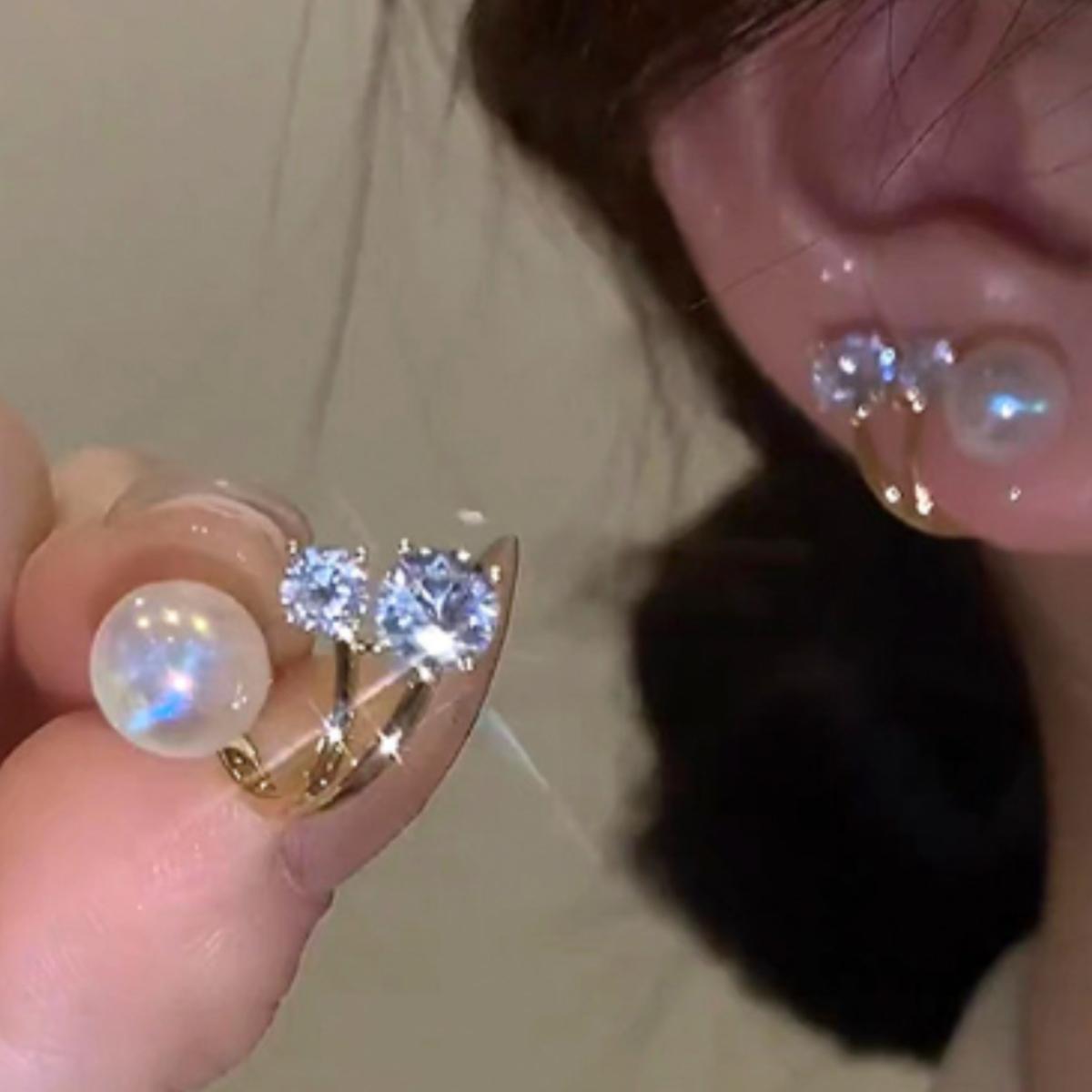 

Серьги с серебряной иглой S925, южнокорейские жемчужные серьги, женский нишевый дизайн, пара новых сережек 2024 года.