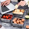 Stainless Steel Food Containers Set Leakproof Stackable Reusable for Camping Picnics School Lunch Bento Box Storage Kitchen