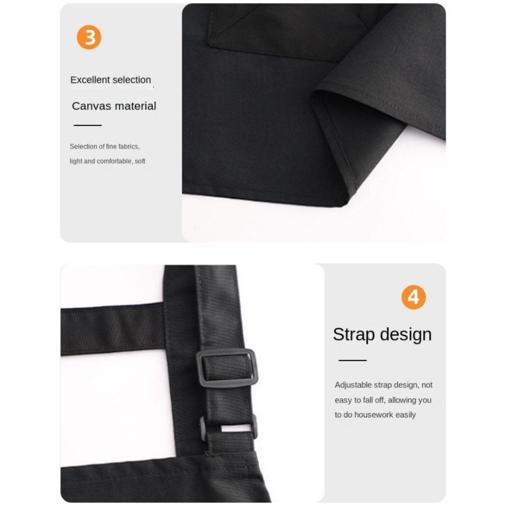 Oil-proof Working Clothes Canvas Baking Overalls New Coffee Shop Bibs  Household