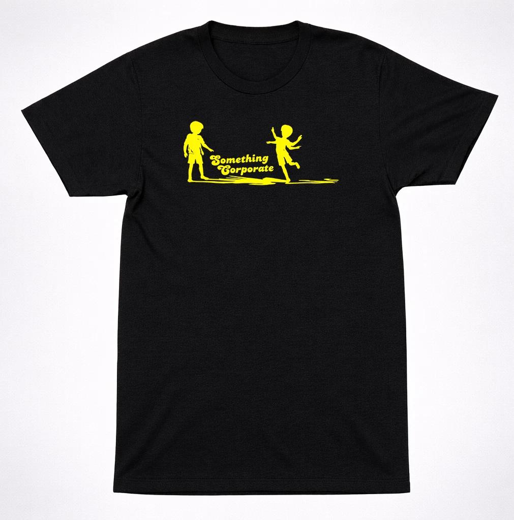 Something Corporate Yellow Silhouette T-Shirt Emo Piano Rock Alternative Tee 4XL